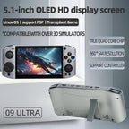 09 Ultra 5.1-inch HD OLED Handheld Game Console Supports Two-Player Battles, 64G, 128G
