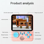 G7 3.5 inch Screen Portable Retro Nostalgic Games Console Built-in 666 Games, Single, Double