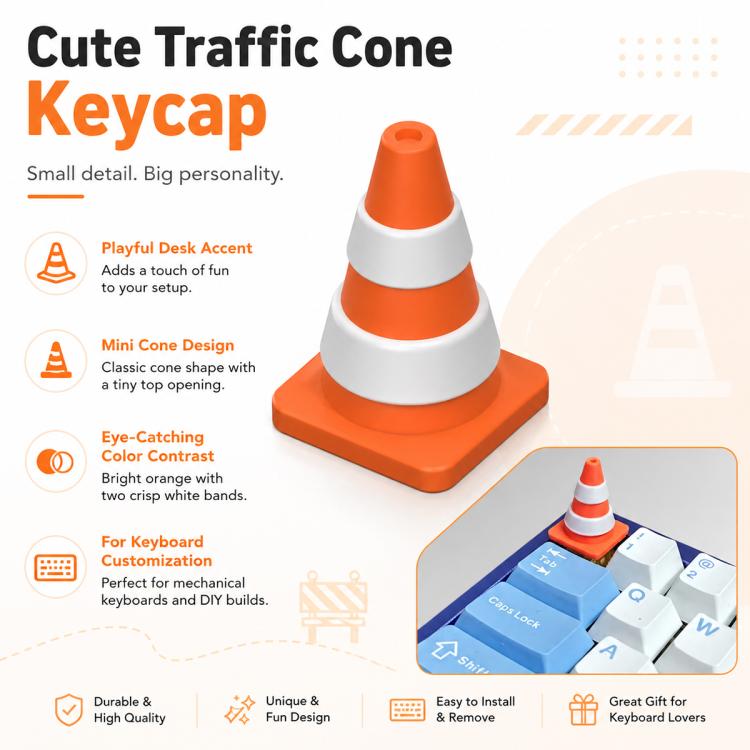 Traffic Cone Shape Mechanical Keyboard Keycap