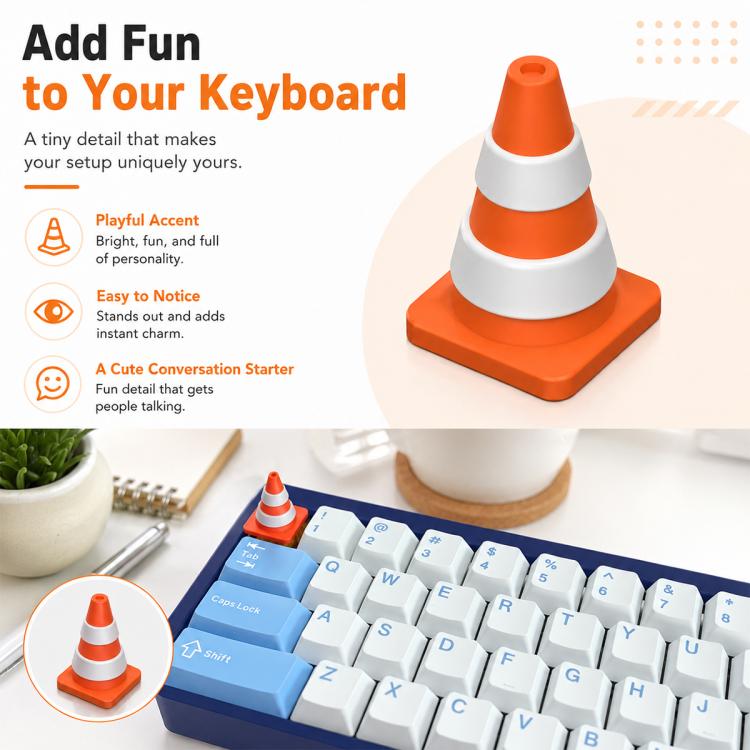 Traffic Cone Shape Mechanical Keyboard Keycap