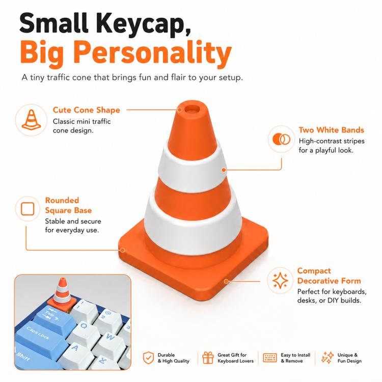 Traffic Cone Shape Mechanical Keyboard Keycap