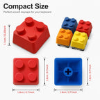 4-key Creative 3D Building Blocks Cross-Stem Keycap
