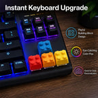 4-key Creative 3D Building Blocks Cross-Stem Keycap