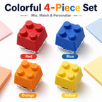 4-key Creative 3D Building Blocks Cross-Stem Keycap