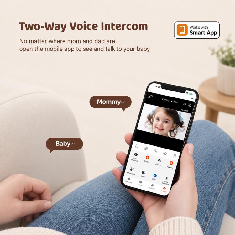 C11 2MP Wireless Wi-Fi Baby Monitor Care Camera, EU Plug, AU Plug, US Plug, UK Plug