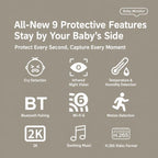 C13 2K 3MP Wireless Wi-Fi Baby Monitor Care Camera, EU Plug