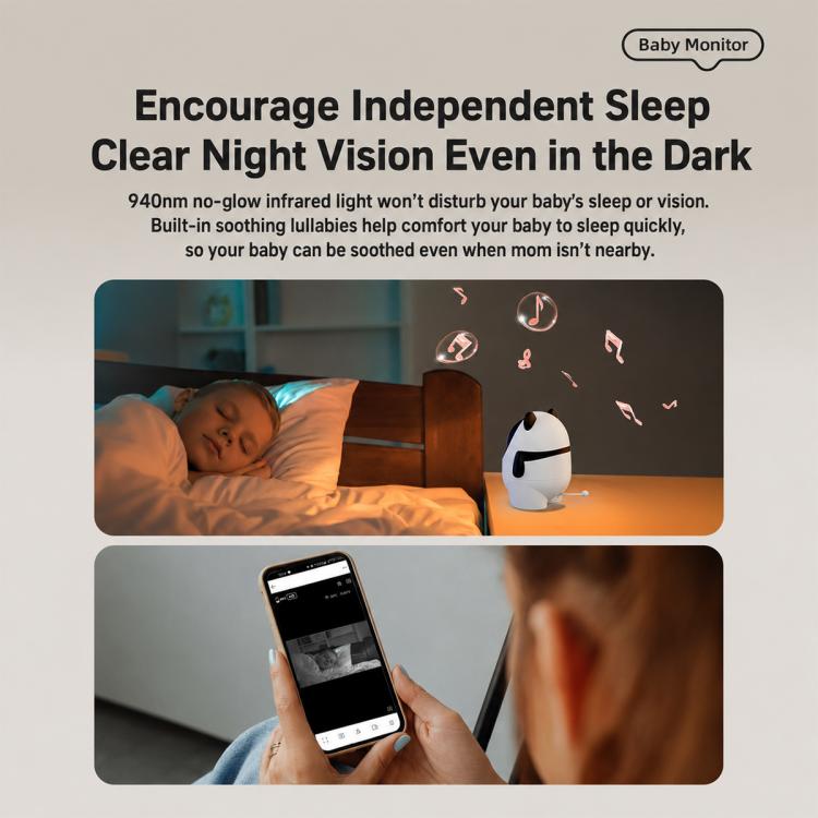 C13 2K 3MP Wireless Wi-Fi Baby Monitor Care Camera, EU Plug