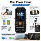 W2022 Rugged Phone, 1.77 inch, SC6531DA, Network: 2G, Dual SIM, BT, Torch