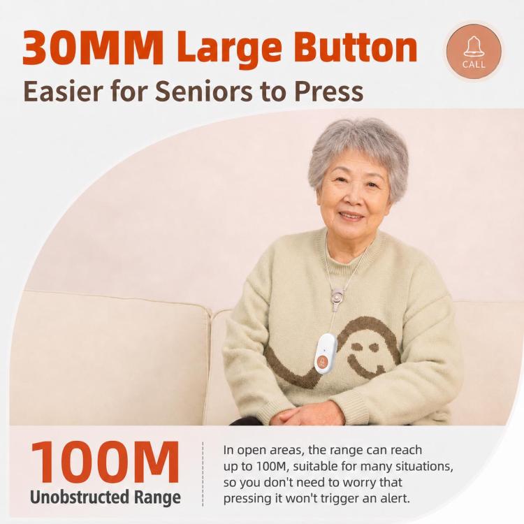 XY-805 Adjustable Volume Wireless Waterproof Doorbell Elderly Call Device, 1 Transmitter + 1 Receiver, 1 Transmitter + 2 Receiver, 2 Transmitter + 1 Receiver