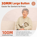 XY-808 Adjustable Volume Wireless Waterproof Doorbell Elderly Call Device, US Plug, EU Plug
