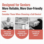XY-808 Adjustable Volume Wireless Waterproof Doorbell Elderly Call Device, US Plug, EU Plug