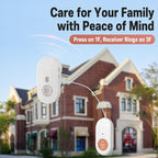 XY-808 Adjustable Volume Wireless Waterproof Doorbell Elderly Call Device, US Plug, EU Plug