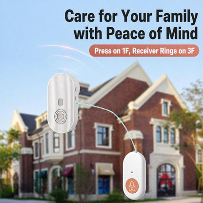 XY-808 Adjustable Volume Wireless Waterproof Doorbell Elderly Call Device, US Plug, EU Plug