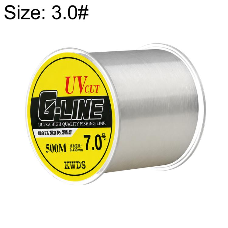500m High Strength Nylon Monofilament Fishing Main Line, 0.8#, 1.0#, 1.2#, 1.5#, 2.0#, 2.5#, 3.0#, 3.5#, 4.0#