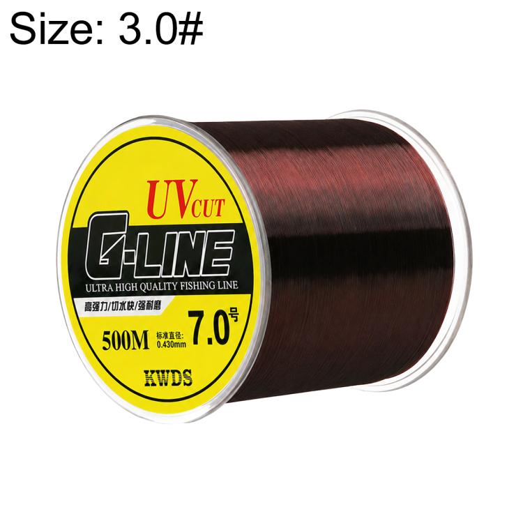 500m High Strength Nylon Monofilament Fishing Main Line, 0.8#, 1.0#, 1.2#, 1.5#, 2.0#, 2.5#, 3.0#, 3.5#, 4.0#
