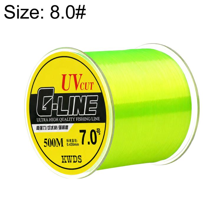 500m High Strength Nylon Monofilament Fishing Main Line, 5.0#, 6.0#, 7.0#, 8.0#