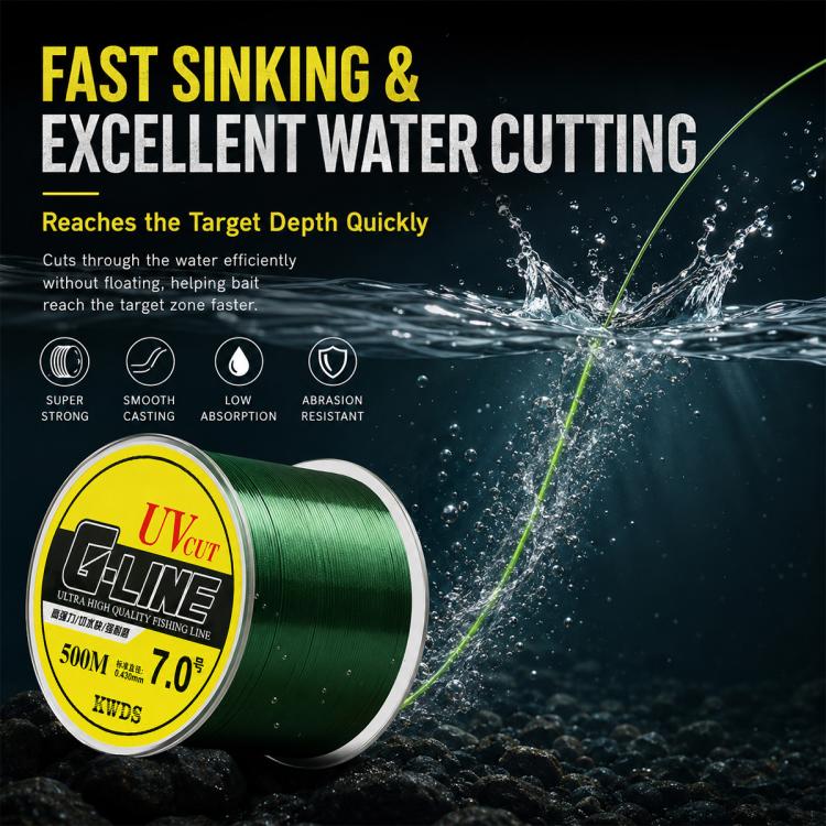 500m High Strength Nylon Monofilament Fishing Main Line, 0.8#, 1.0#, 1.2#, 1.5#, 2.0#, 2.5#, 3.0#, 3.5#, 4.0#