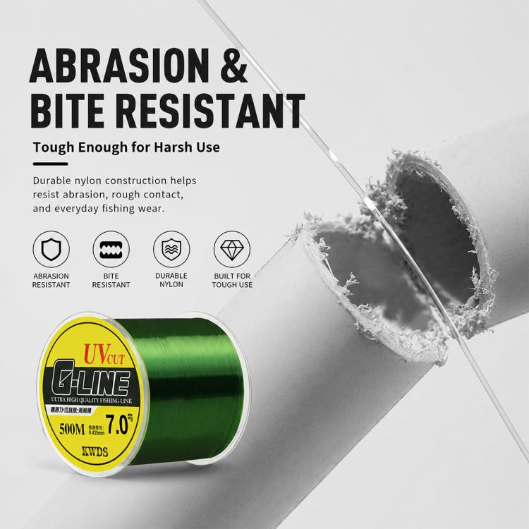 500m High Strength Nylon Monofilament Fishing Main Line, 5.0#, 6.0#, 7.0#, 8.0#