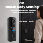 1MP HD Graffiti Smart Video Doorbell Camera With Solar Panel Charging Rain Cover