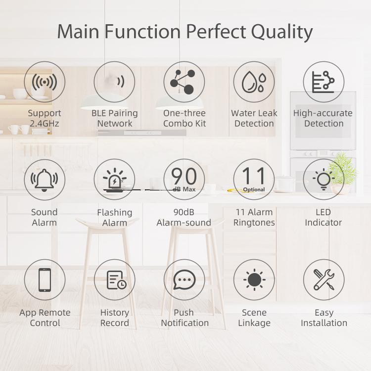 NEO NAS-AB03W1 WS09W3 WiFi Smart Water Leak Alarm Kit
