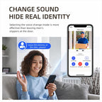 U9 1MP HD Smart Visual Doorbell Two-way Audio Camera, Only Doorbell, Transparent Cover + Doorbell, Brown Cover + Doorbell