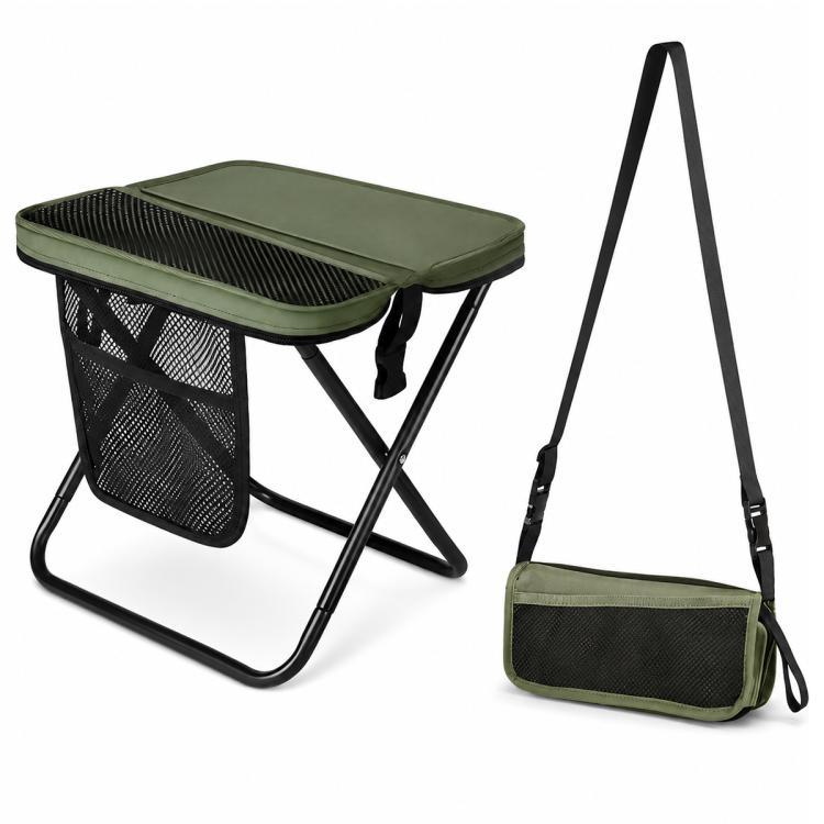 Outdoor Camping Foldable Stool Portable Crossbody Carry Bag