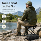 Outdoor Folding Chair Portable Storage Zippered Bag Camping Gear, Small-Khaki, Small-Black, Small-Red, Large-Khaki, Large-Black