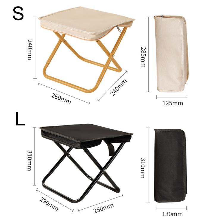 Outdoor Folding Chair Portable Storage Zippered Bag Camping Gear, Small-Khaki, Small-Black, Small-Red, Large-Khaki, Large-Black