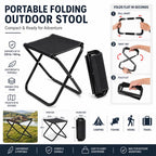Portable Folding Outdoor Stool Mini Chair for Travel Fishing, Small-Red, Small-Black, Small-Blue Camo, Small-Green Camo, Large-Red, Large-Black, Large-Blue Camo, Extra Large-Black, Extra Large-Blue Camo, Extra Large-Green Camo