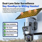 1080P HD Dual-Lens Smart Solar Energy Surveillance Camera without Memory Card, WiFi Version, 4G European Version, 4G US Version