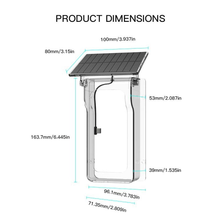 M20 HD Night Vision Wireless Two-Way Intercom Video Doorbell with Solar Power Rainproof Cover, M20 with Solar Power Rainproof Cover(Black), M20 with Solar Power Rainproof Cover(Transparent)