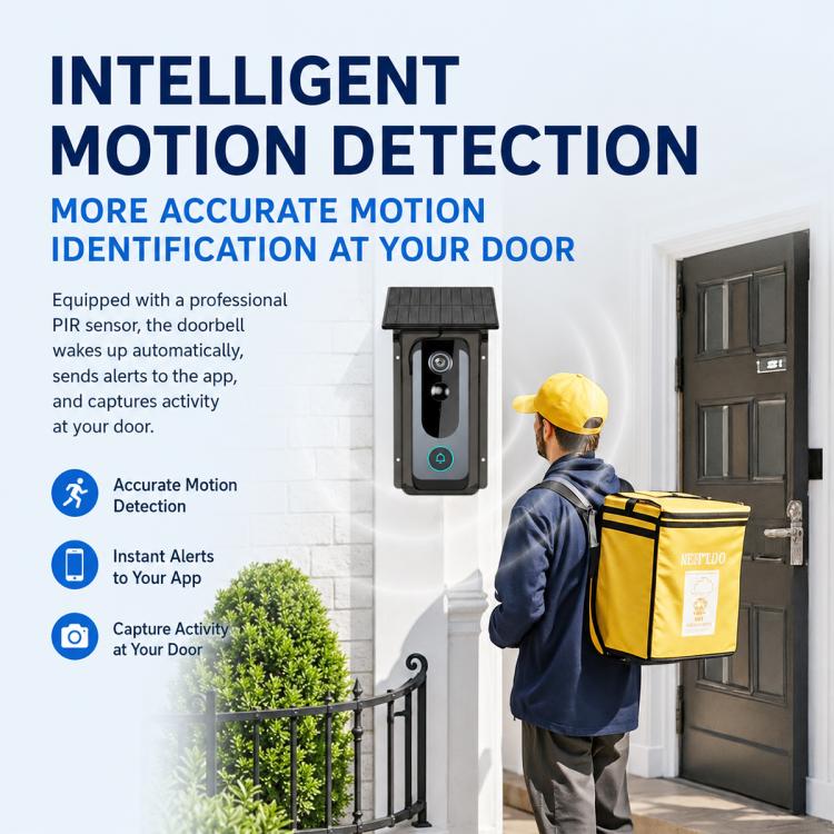 M20 HD Night Vision Wireless Two-Way Intercom Video Doorbell with Solar Power Rainproof Cover, M20 with Solar Power Rainproof Cover(Black), M20 with Solar Power Rainproof Cover(Transparent)