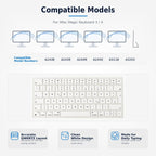 For MacBook A2438 A2439 A2449 A2450 A3118 A3203 Magic Keyboard 3 Magic Keyboard 4 Keycaps(White), German, French