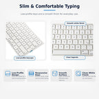 For MacBook A2438 A2439 A2449 A2450 A3118 A3203 Magic Keyboard 3 Magic Keyboard 4 Keycaps(White), German, French