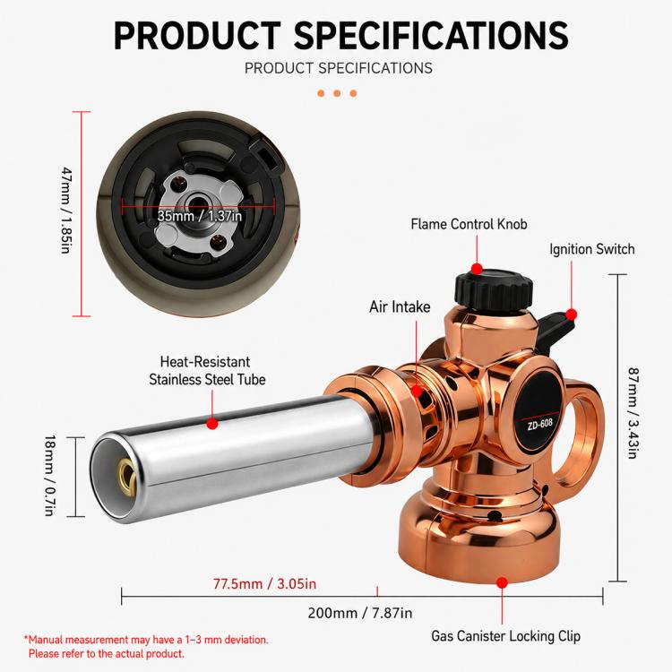 ZD-608 Cartridge Flamethrower Nozzle Can Be Inverted