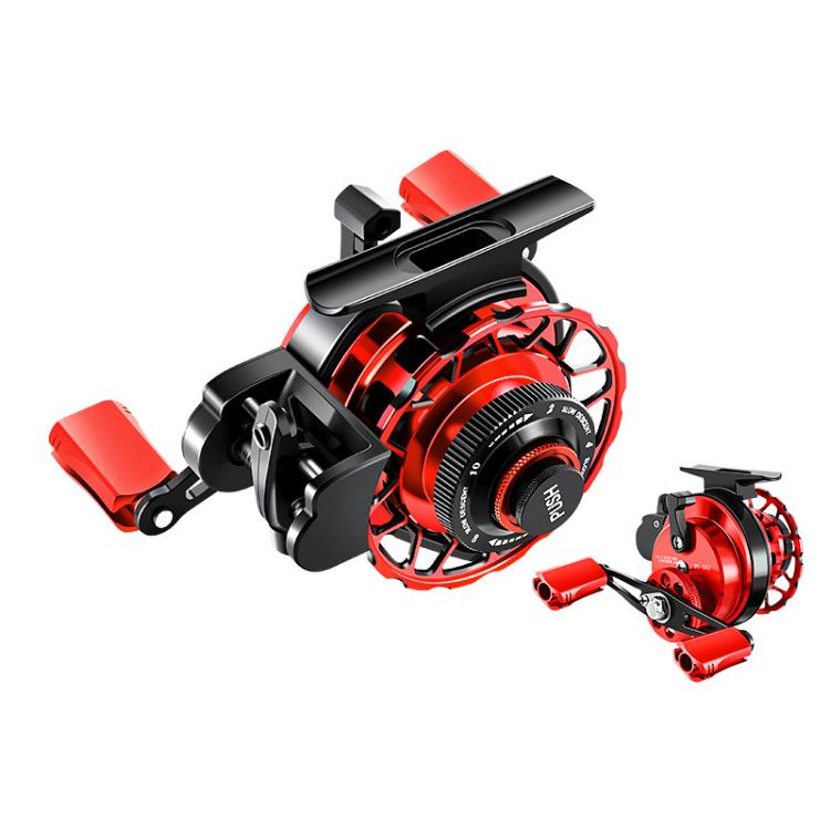 Magnetic Slow Descent Saltwater Raft Fishing Metal Reel, Basic-Left, Basic-Right, Line Guide-Left, Line Guide-Right, Digital Display & Line Guide-Left, Digital Display & Line Guide-Right