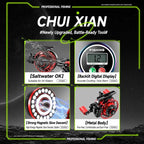 Magnetic Slow Descent Saltwater Raft Fishing Metal Reel, Basic-Left, Basic-Right, Line Guide-Left, Line Guide-Right, Digital Display & Line Guide-Left, Digital Display & Line Guide-Right