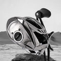 Electroplated DC Electronic Magnetic Brake Baitcasting Fishing Reel, Left Hand, Right Hand