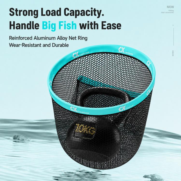 Foldable Aluminum Alloy Coated Mesh Head Big Fish Landing Net with Storage Bag, Round-35cm, Round-40cm, Round-45cm, Triangle-35cm, Triangle-40cm, Triangle-45cm