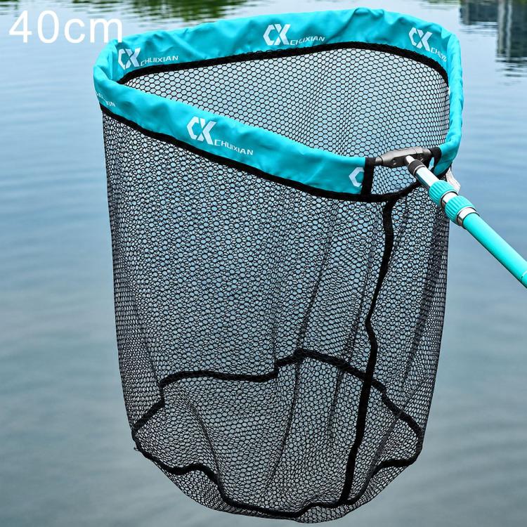 Foldable Aluminum Alloy Coated Mesh Head Big Fish Landing Net with Storage Bag, Round-35cm, Round-40cm, Round-45cm, Triangle-35cm, Triangle-40cm, Triangle-45cm