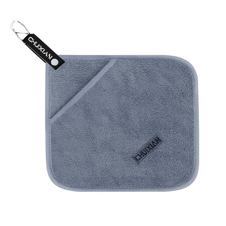 Thick Water Wiping Fishing Towel with Carabiner Fish Handling Cloth, Single-layer, Double-layer