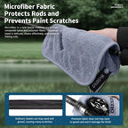 Thick Water Wiping Fishing Towel with Carabiner Fish Handling Cloth, Single-layer, Double-layer