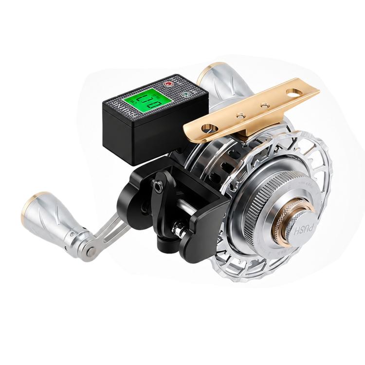 Magnetic Slow Descent Auto Line Winding Metal Raft Fishing Reel, Left Hand, Right Hand, Digital Display-Left Hand, Digital Display-Right Hand