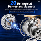 Magnetic Slow Descent Auto Line Winding Metal Raft Fishing Reel, Left Hand, Right Hand, Digital Display-Left Hand, Digital Display-Right Hand
