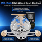Magnetic Slow Descent Auto Line Winding Metal Raft Fishing Reel, Left Hand, Right Hand, Digital Display-Left Hand, Digital Display-Right Hand