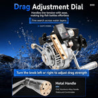 Magnetic Slow Descent Auto Line Winding Metal Raft Fishing Reel, Left Hand, Right Hand, Digital Display-Left Hand, Digital Display-Right Hand