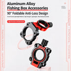 1 Pair Aluminum Alloy Foldable Umbrella Holder Mount Wind Resistant for Fishing Box