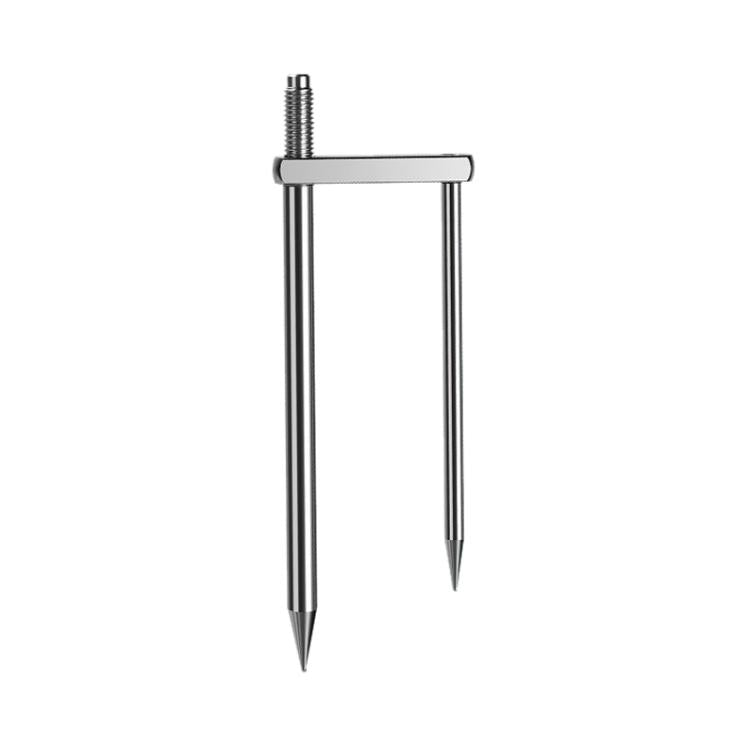 Detachable Umbrella Ground Stake Anti-Wind Peg with 12mm Universal Thread Interface, Chrome-Plated 23cm 2-Prong, Chrome-Plated 23cm 3-Prong, Chrome-Plated 30cm 2-Prong, Chrome-Plated 30cm 3-Prong, Stainless Steel 23cm 2-Prong, Stainless Steel 23cm 3-Pr...