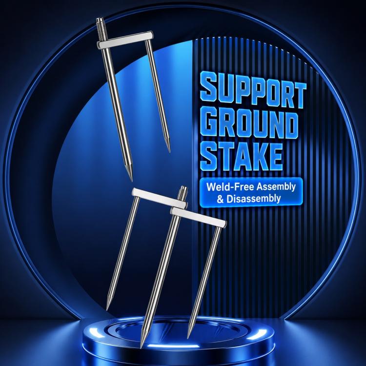 Detachable Umbrella Ground Stake Anti-Wind Peg with 12mm Universal Thread Interface, Chrome-Plated 23cm 2-Prong, Chrome-Plated 23cm 3-Prong, Chrome-Plated 30cm 2-Prong, Chrome-Plated 30cm 3-Prong, Stainless Steel 23cm 2-Prong, Stainless Steel 23cm 3-Pr...