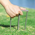 Detachable Umbrella Ground Stake Anti-Wind Peg with 12mm Universal Thread Interface, Chrome-Plated 23cm 2-Prong, Chrome-Plated 23cm 3-Prong, Chrome-Plated 30cm 2-Prong, Chrome-Plated 30cm 3-Prong, Stainless Steel 23cm 2-Prong, Stainless Steel 23cm 3-Pr...